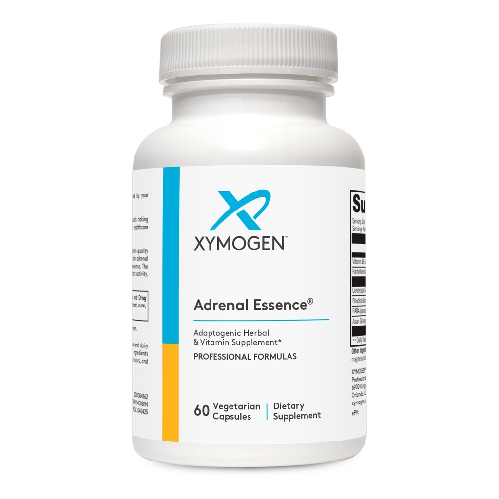 XYMOGEN 肾上腺激素 - 用适应性草药(Cordyceps, Rhodiola extraction, Ginseng) + B 维生素 - 帮助支持健康能量水平和健康免疫功能(60 Capsules)