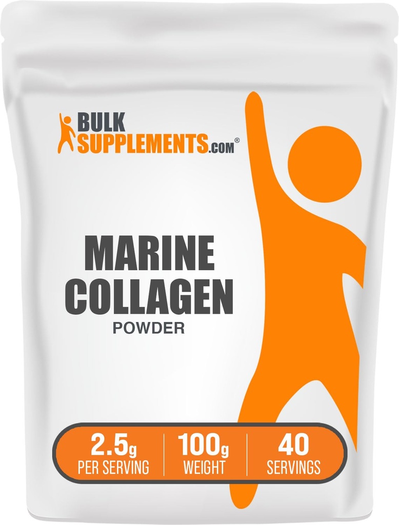 Bulk Assupports.com Marine Collagen Powder - Marine Collagen Peptides Supplement, for Hair, Skin, & Nails - Hydyrolyzed & Gluten Free, 2.5g / service, 100g (3.5 oz) (第1页)