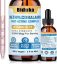 10,000mcg 维生素B12 亚语言液体滴,配有D3,B9(酸液)的独特公式,钙,支持能量,心脏,Mood,大脑,免疫系统,蔬菜,非GMO和Gluten Free