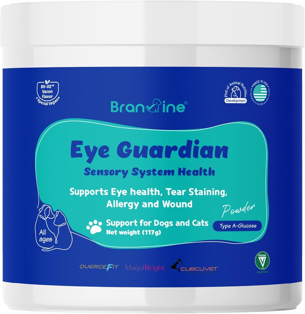 猫和狗眼守护者——与MaquiBright(自然重量)一起支持眼部健康、眼泪滋养、过敏和伤病(117g)