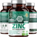 N1N ium 50mg [3X 吸收,Vegan] 所有天然锌氧化物和引物补充剂,用于免疫支持,皮肤健康和更好的消化,100片