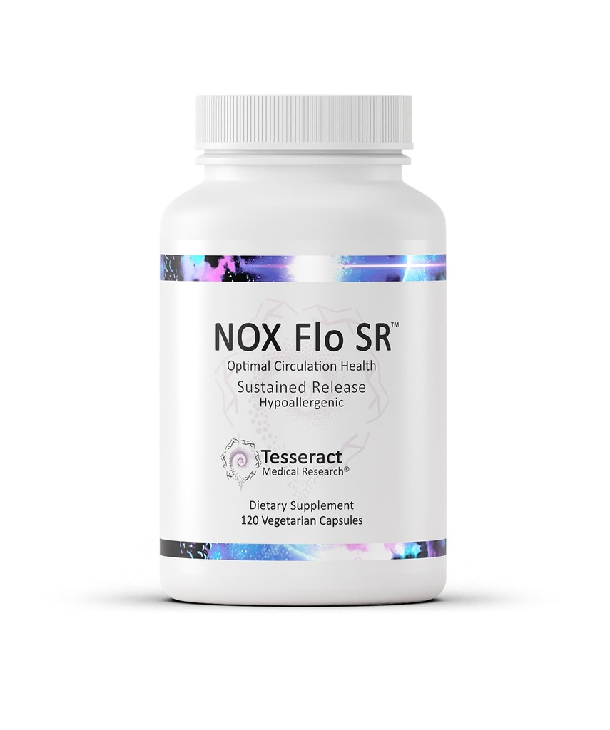化学式NOX Flo SR 硝基氧化物助推剂,Vascular Health Supples, 120 Capsules, Citrulline, Coenzyme Q10 & R Lipoic Acid, 环流和血压支持, 伪长效