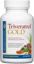 Whitaker博士的《Triveratrol Gold – 健康衰老补充》,配有Aloe Vera、Green Tea和Turmeric – 提供抗氧化剂和心血管支持(60 Capsules)
