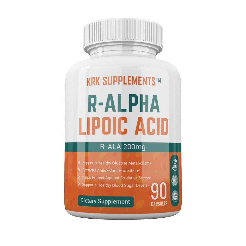 1 Pack R-ALA R-Alpha Lipoic Acid 200mg 90 卡普尔