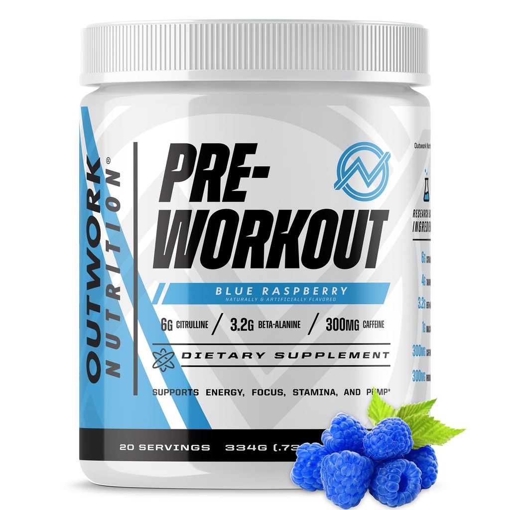 男女外出营养预科 -- -- 无克里丁的诺热带外出营养预科,与Taurine Rhodiola Citrulline Malate Beta Alanine Cafeine(蓝莓)的预科粉