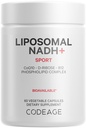 代码 Liposomal NADH+ 补充 - NADH,维生素B12,D-Ribose作为生物能量环绕,CoQ10-2-Month供应 - Liposomal交付 - β-Nicotinamide Adenine 二核苷酸药 - 非GMO - 60 Capsules