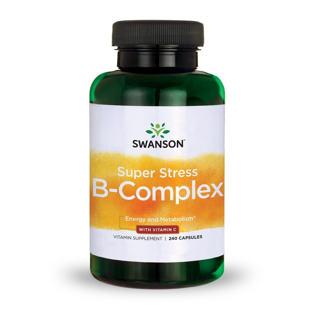 Swanson 超应力 B-Complex - 维生素补充剂 - 健康能量水平公式 - (240卡普尔)