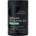 体育研究 Vegan Vitamin D3 5000IU(125 mcg)与椰油公司100%的植物维生素D用于骨骼,联合和免疫支持 QQ Carrageenan Free, Vagen认证与非GMO验证(60 Softgels)