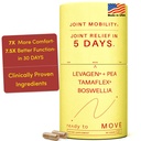 Move 快速代理联合补编 | Tamaflex ® Turmeric & Tamarind, Levagen®+ PEA Palmitoyl乙醇酰胺, Boswellia Serrata, Bioperine® Black Pepper 提取 | 联合支持和移动 | 60 Vegan Caps