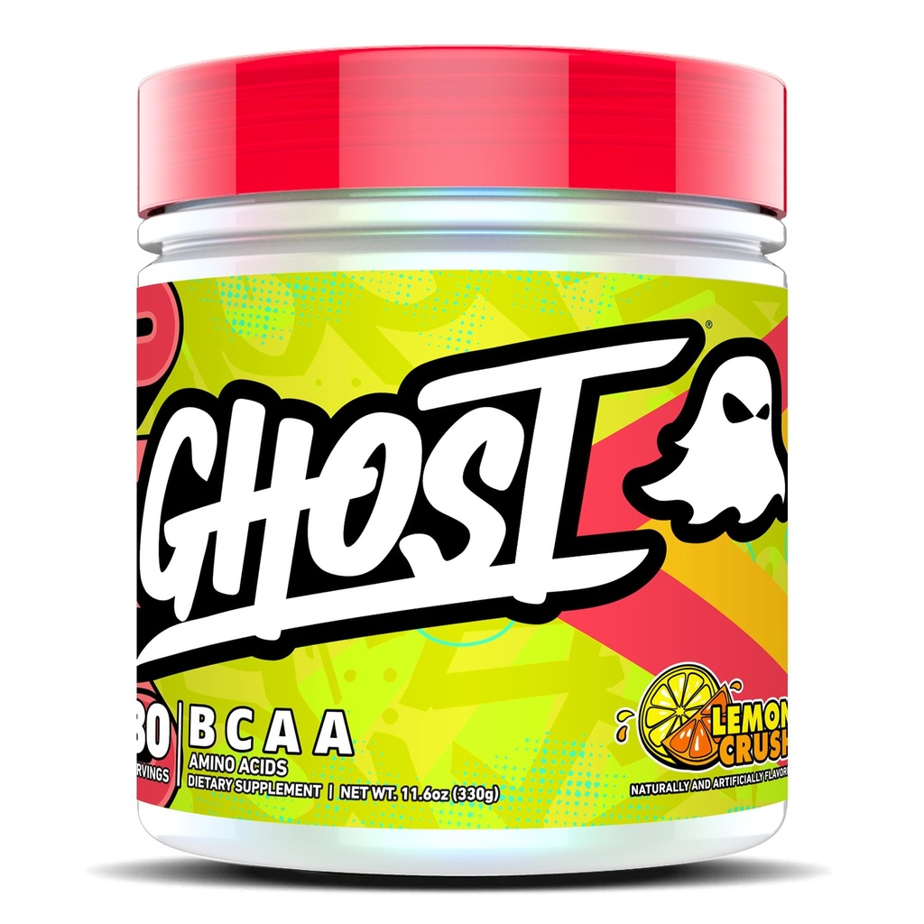 GHOST BCAA 氨基酸粉补充剂,柠檬粉-30种服务-无糖内酯,后和预研氨基粉和回收饮料,7G BCAA