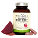 草根 有机甜菜根 粉末 每服1,500毫克 - 认证 USDA 有机 - 非 GMO - 60 Constitute Vegan Capsules