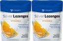含维生素C的Lozenges银 -- -- 纳米先质银 60 PPM 类合金银、有机蜂蜜和维生素C 矿物补充剂,以支持免疫系统,Soothe Cough & Throat -- -- 包装2