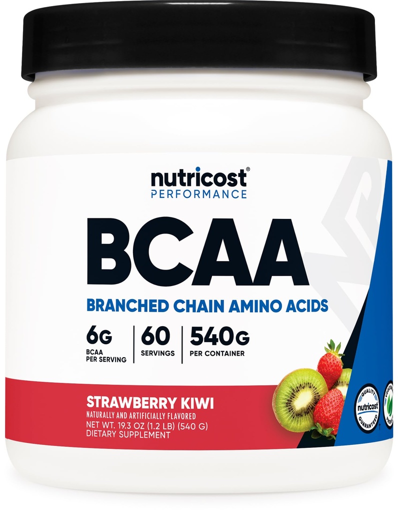 营养成本 BCAA 粉末(Strawberry Kiwi) 60种服务 - 优化 2:1:1 比例