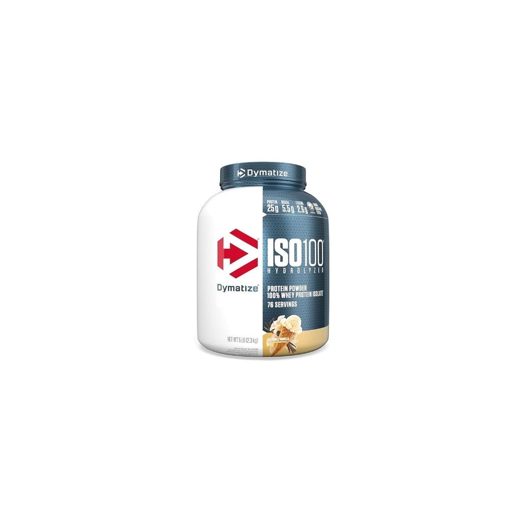将 ISO 100 Whey 蛋白粉与 25g 水解 100% Whey Isolate, Vanilla 5 磅, 包可能有所不同
