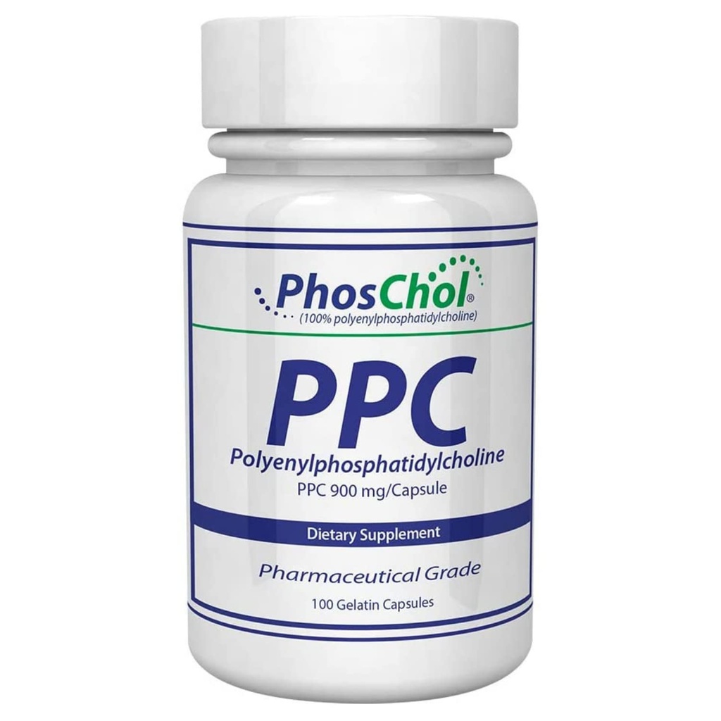 核酸磷酚 PPC 聚苯乙烯 Phosphatidyl Choline 补充剂 900mg 100 Gelatin Capsules