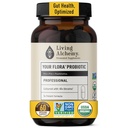 男女活化金刚体健康补充剂 -- -- 你的Flora Probiotic 专业文摘补充剂,配有发酵的豆类,预生,消化酶 -- -- Vegan, Non-GMO, 60 Pcs