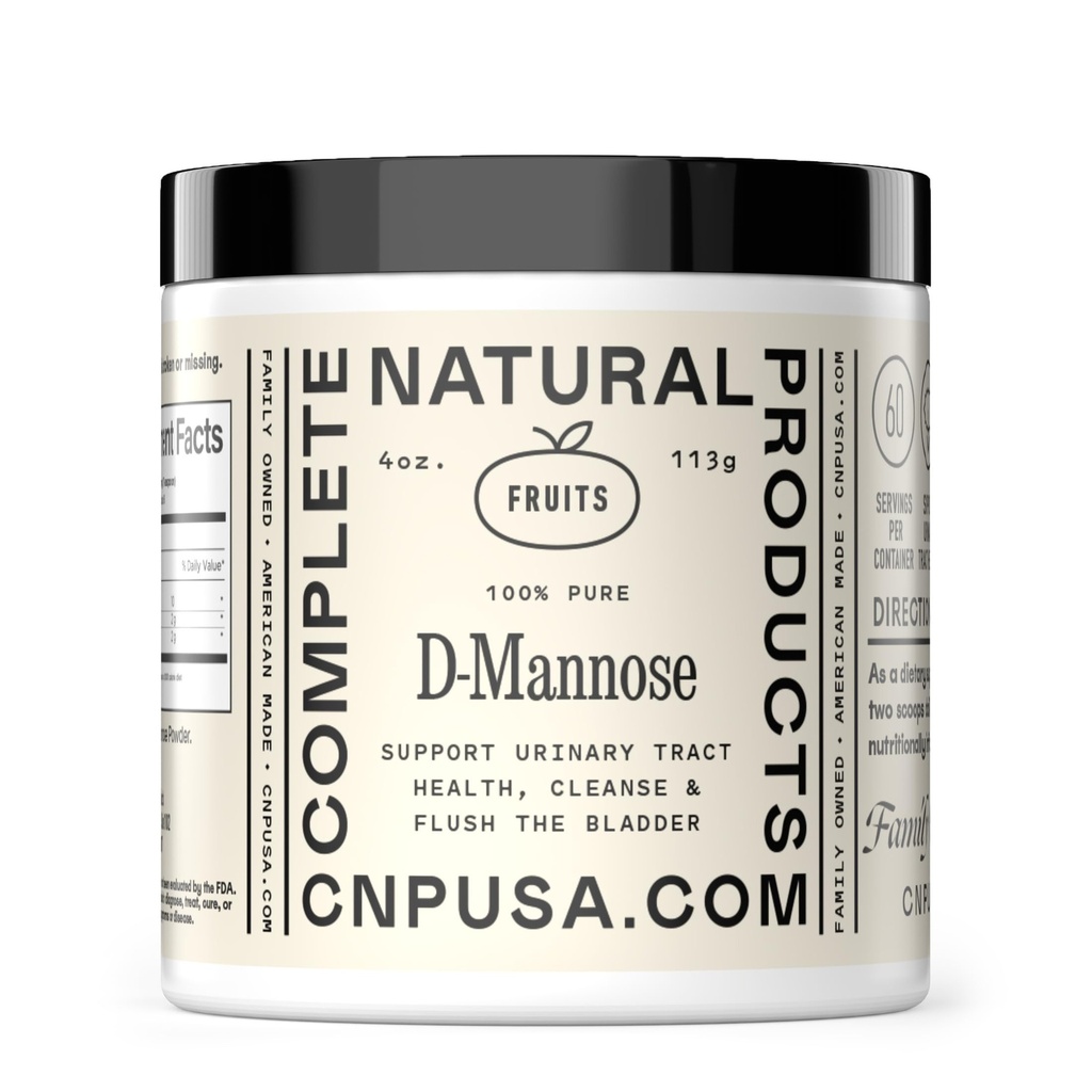 纯D-Mannose 粉末补充剂-D-Mannose 4oz(113g) 约60种为UTI,自然喷雾器,和尿液切除器健康服务