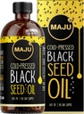 MAJU的黑种子油 16oz:3X Thymoquinone,冷压,100% 土耳其黑Cumin Nigella Sativa种子油(Better Than Organization),非GMO,100%液体纯黑种子油,玻璃瓶