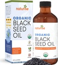 有机黑籽油(Nigella Sativa, Cumin种子) 冷压非GMO, 8 oz 玻璃瓶 基本脂肪酸源, Omega 3 6 9'
