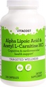 Vitacost Alpha Lipoic Acid & Acetyl L-Carnitine HCl -- 1,600毫克每服 -- 240卡普尔,由Vitacost Brand公司制作