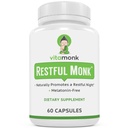 VitaMonk Melatonin 免费睡眠援助与镁、GABA、Theanine和Apigenin -- -- 没有Melatonin的自然睡眠援助、成人的自然睡眠援助、成人的睡眠药丸、成人的睡眠援助