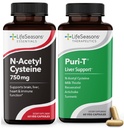 LifeSeasons Puri-T 配有 N-乙酰Cysteine boost - 支持活体和肺排毒 - 120 Capsules
