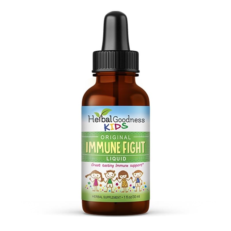 Immune Support 1oz with Ashwagandha for and Turmeric Herbal supposes - 自然儿童Immune助推器 儿童健康与免疫支持 - 非GMO - 美国制造