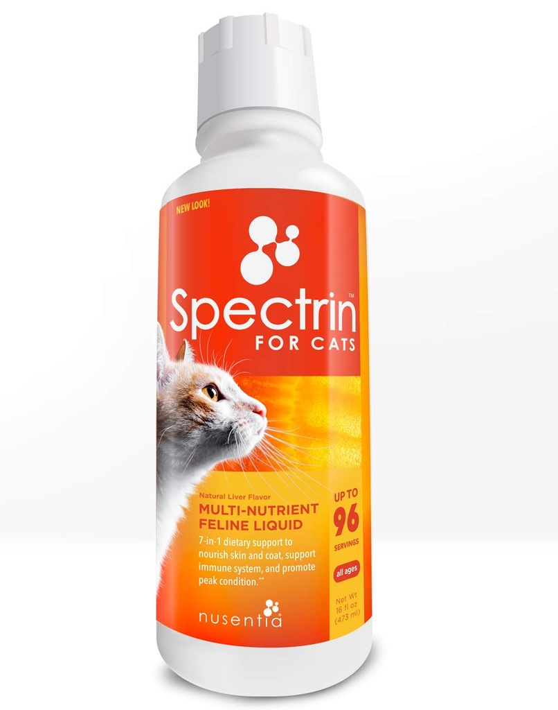 猫类维生素 - Spectrin 16 OZ - 对猫类的液体维生素和抗氧化剂补充剂 - 96剂