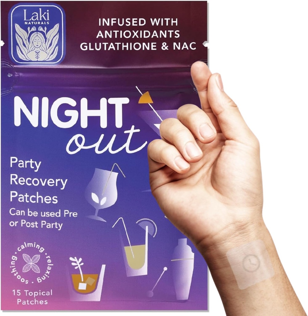 Laki Naturals Night-Out Patch(15张纸袋) QQ 在派对、酒吧和欢乐之后, 重拾你的生命力和平衡