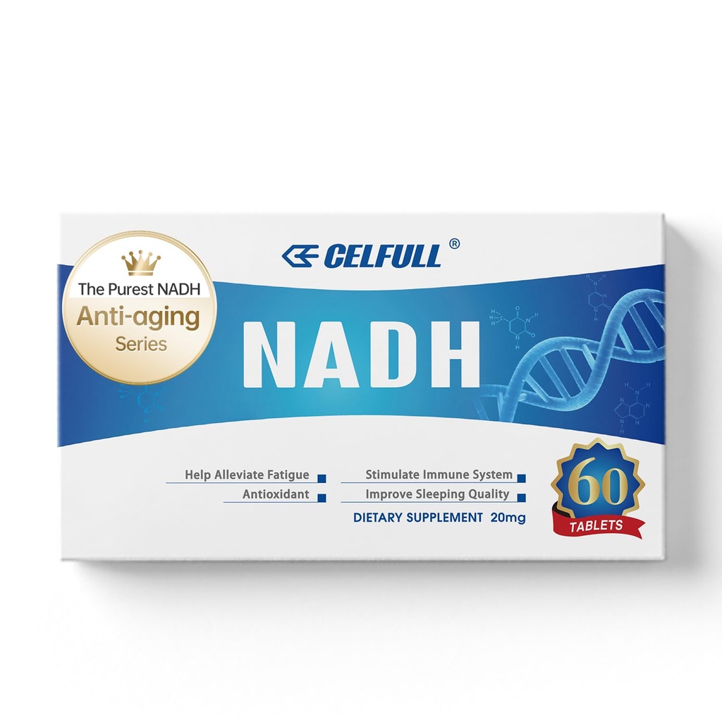 CELFUL NADH 补充40mg 缺氧NMN 替代NAD+ 补充免疫支持抗衰老脑机能识别和慢性脂肪补充