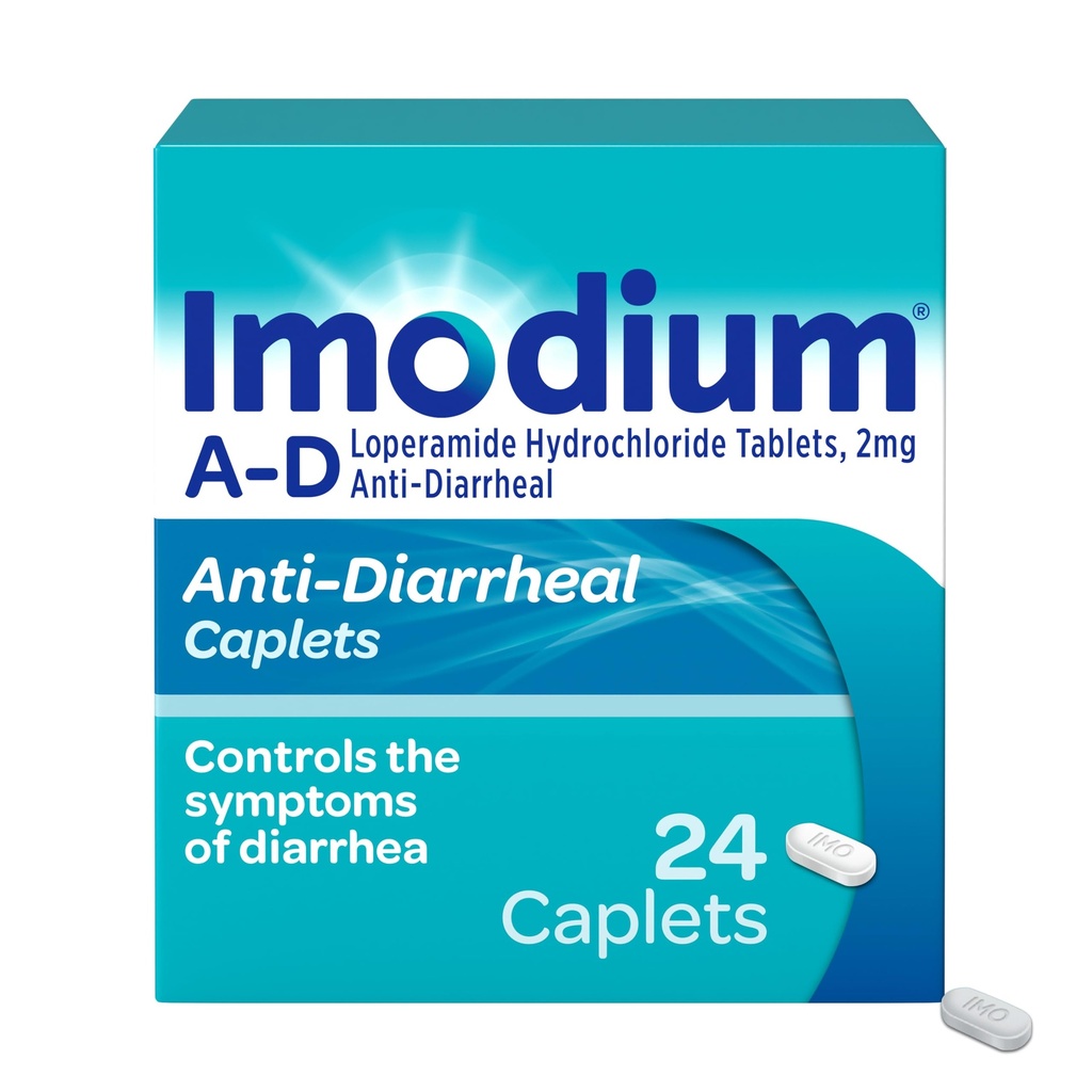 含Loperamide HCl的A-D腹泻救治卡片,抗腹泻药物,帮助控制急性腹泻症状,旅行者腹泻,HSA/FSA合格,24 cm