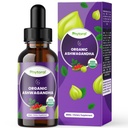 成人生理有机Ashwagandha液滴 -- -- 能量和木质支持的强力液体Ashwagandha根提取器 -- -- Tincture Vegan Non-GMO Gluten & 无酒精(120架)