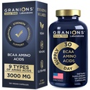 男女基本氨基酸补充剂——全部9 BCAAs EAA补充剂公式——Leucine 氨基酸,赖氨酸,Tryptophan,高级氨基复合剂——120 Vegan Capsules