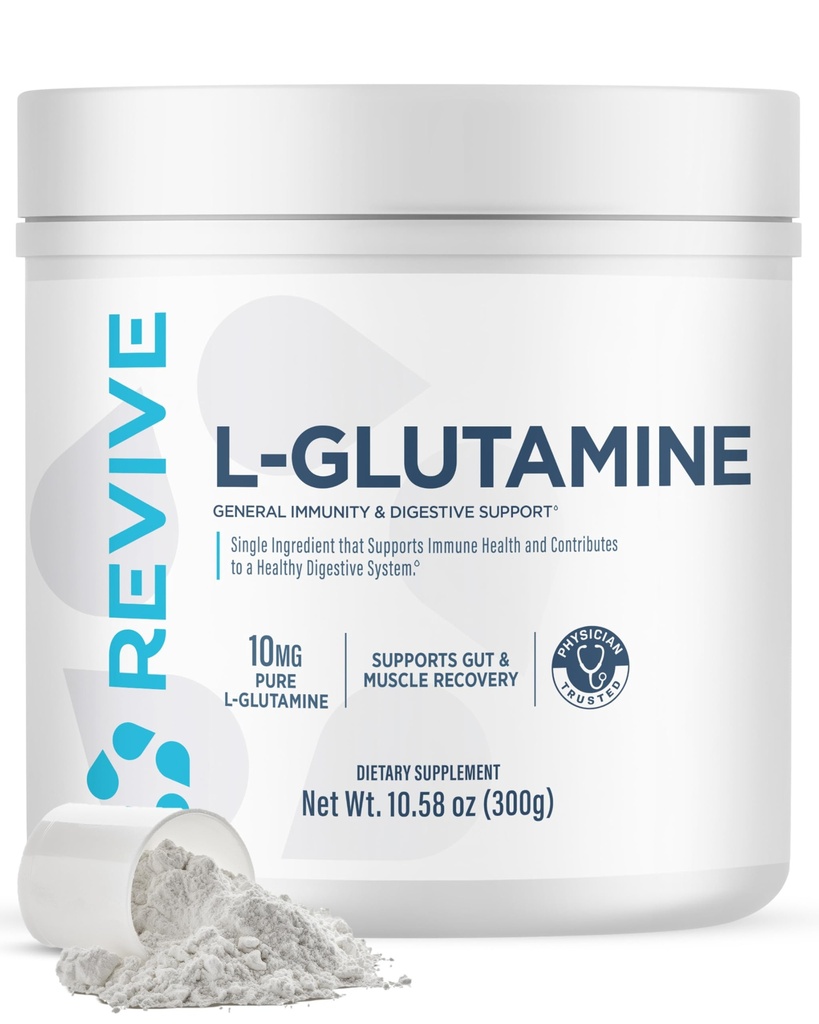 恢复Gut L-Glutamine Powder MD - 成人肌肉恢复和免疫系统助推器 - 促进消化健康和减少肌肉酸痛 - 豁免和消化 Vegan Pure L Glutamine 补编