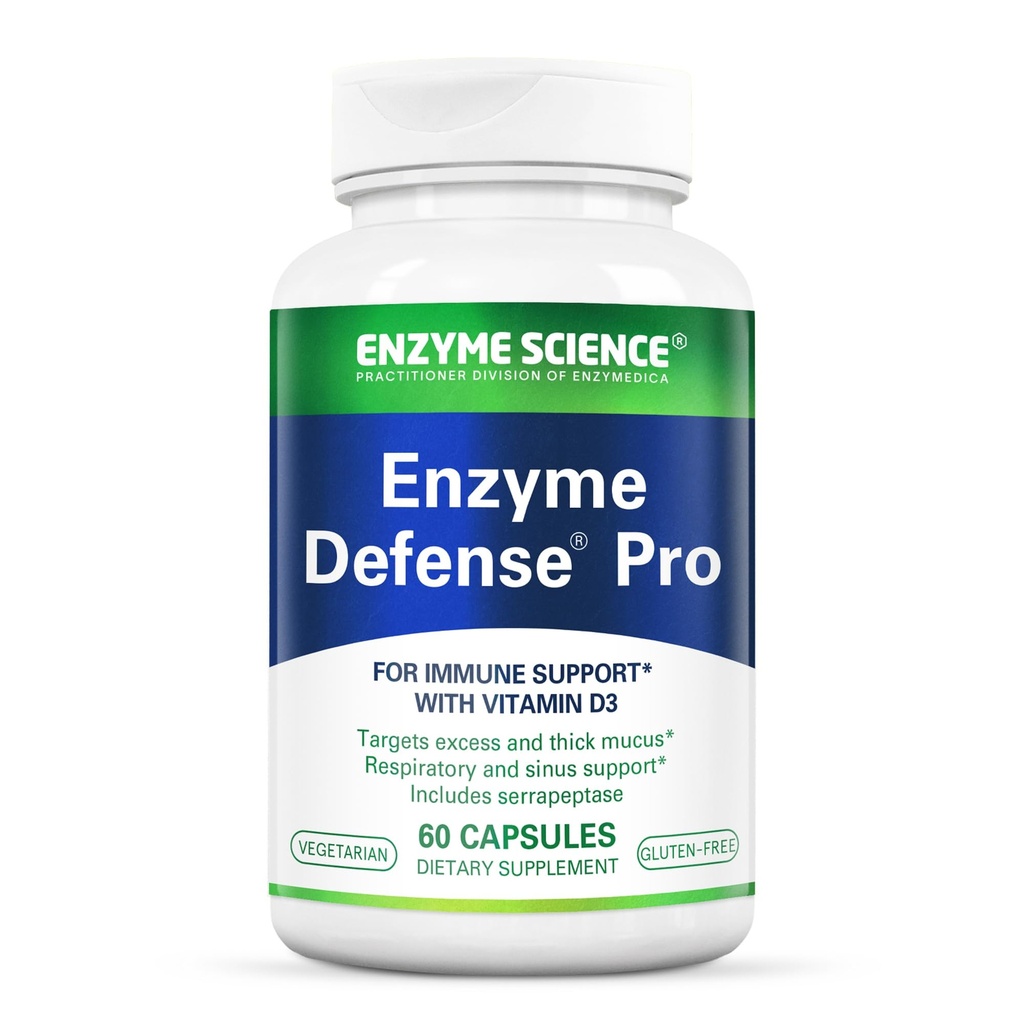酶科学酶防御Pro,60 Capsules –免疫支持补编 – 与维生素D3,L-Lysine,钙,蛋白质-酶消化支持 – Immune System 一同制定.