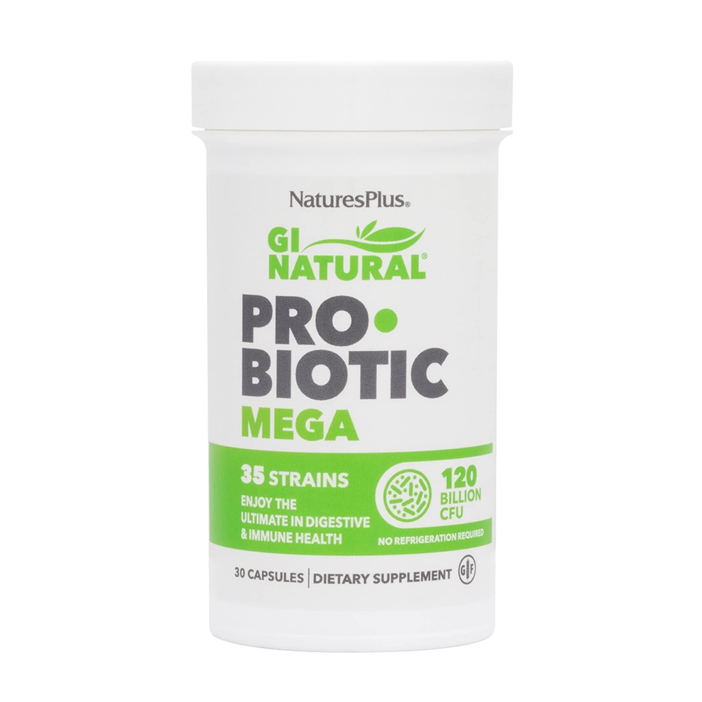 NaturesPlus GI 天然亲生巨星 - 30 Capsules - 消化和免疫健康 - Gluten Free - 30服务
