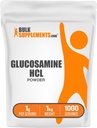 Bulk Assupports.com Glucosamine HCl 粉末 - Glucosamine Assupports - 联合支持补充 - Gluten Free,每服1克,5kg (pack of 5) (11磅)