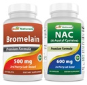 Bromelain 500毫克和NAC 600毫克