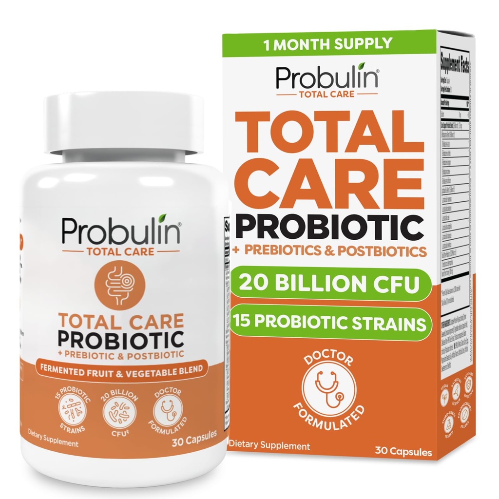 Probulin Total Care Probiotic Supplement, Daily Gut, Digestive, and Immune 健康 Probiotics for Men and Women, 20亿CFU, Vegan, 30 Counter Bottle 互联网档案馆的存檔,存档日期2014-03-02.