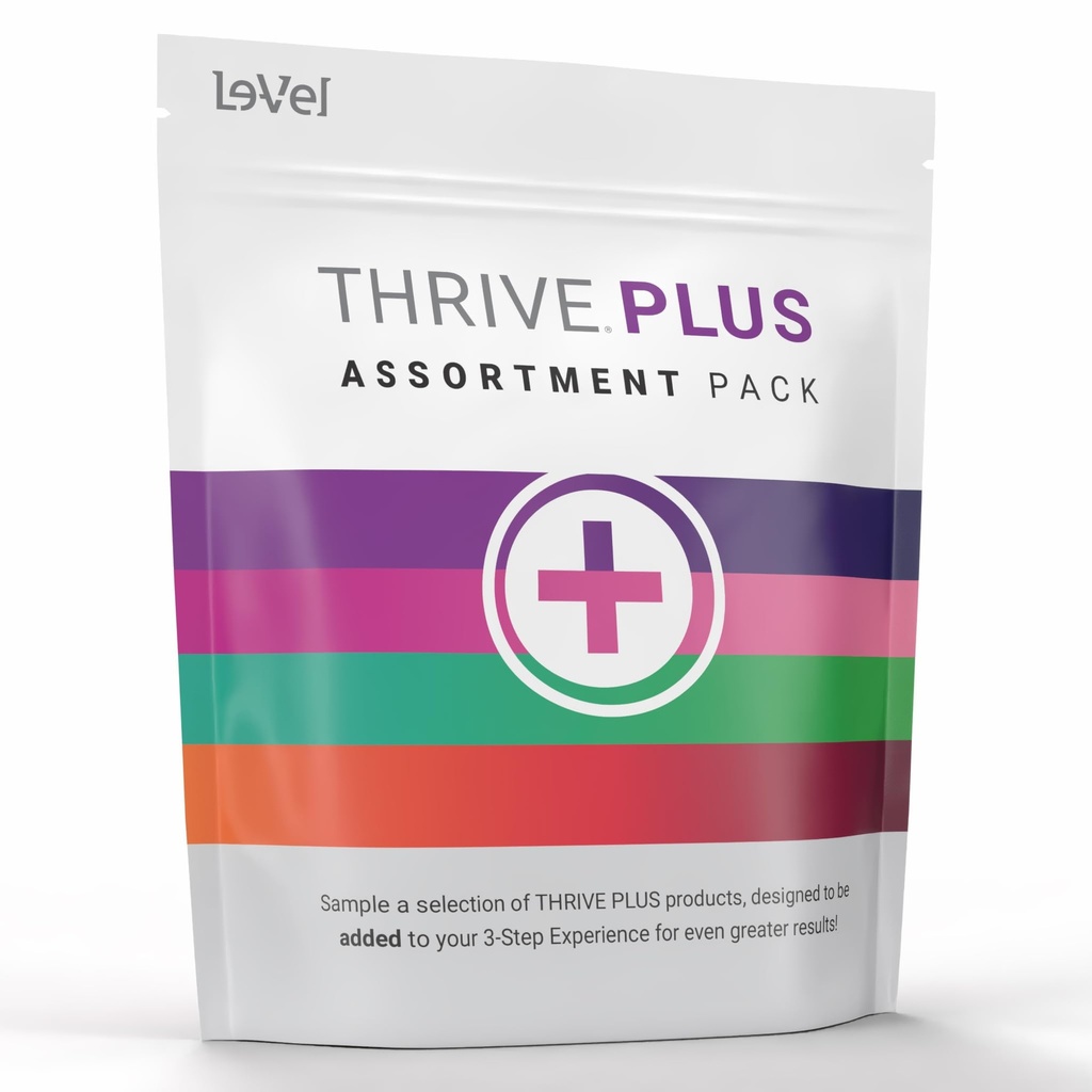 Le-Vel Thrive Plus 各种包装营养补充标本,30种液体,Gummy, Capsule Piecs, 30种每种, 方便健康品种