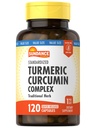 Sundance Turmeric Crucumin Complex 120 Capsules 与黑胡椒提取器 传统草药 → Non-GMO 和 Gluten 免费补充剂