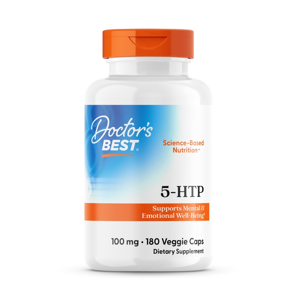 最佳HTP医生,支持精神和情感福利,非GMO,Gluten Free,Soy Free,Vegen 180 Veggie Caps