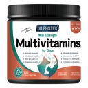 狗多维他明与Glucosamine, Omega 3, 矿物, 亲生素和酶, 狗维生素和联合, 皮肤和煤炭护理, 消化和免疫健康, 鸡肉 - 120 Chews