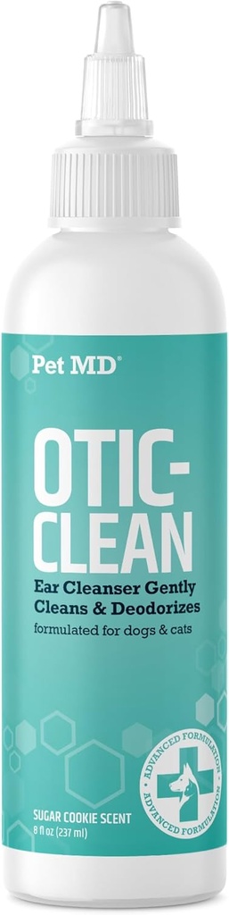 Pet MD Cat & Dog Ear clean - 狗的卵耳溶液 - Pet Ear cleaness - 猫耳清洁液 - Cat & Dog cleaning support - Sugar Cookie Scent - 8 oz.
