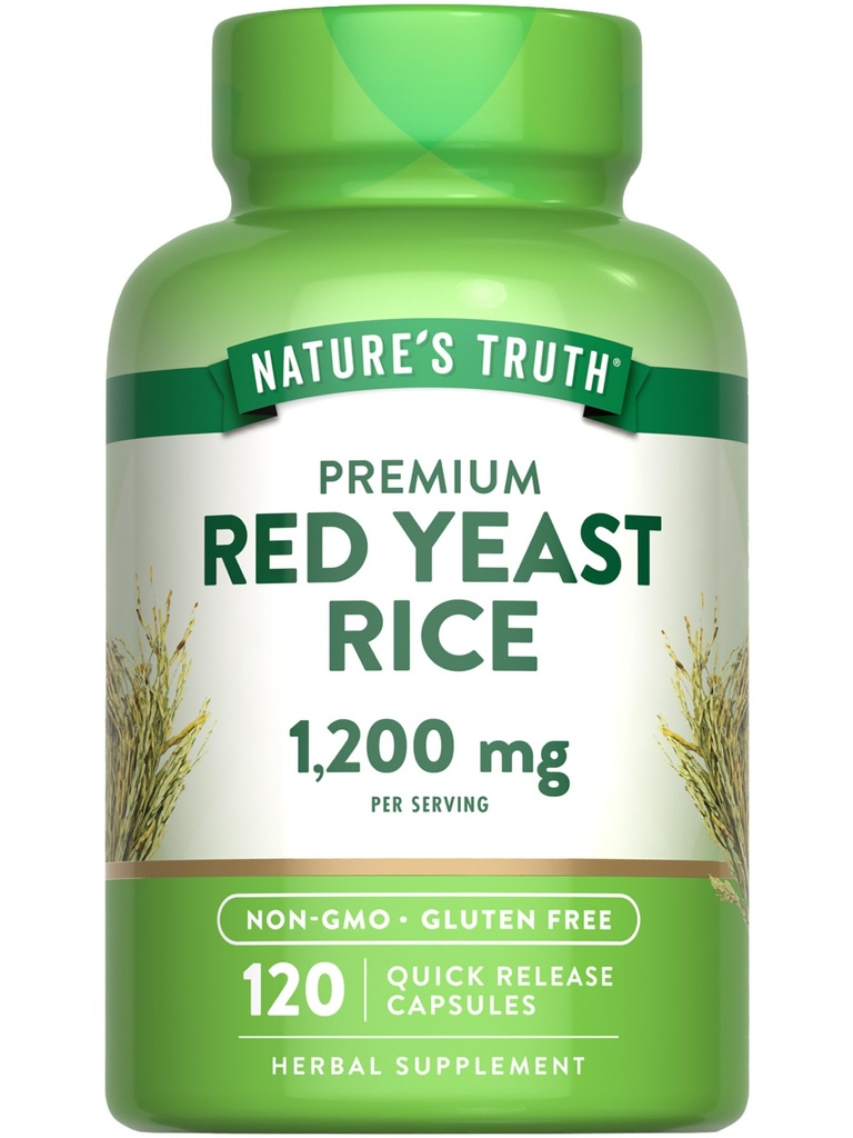 大自然的真理 红色的东方大米 卡普苏尔 1200 mg → 120 Counter → Non-GMO & Gluten Free Supplement