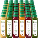 7日清汁 由Raw Foundain, All Natural Raw Detox cleanse, 汁液换身体休息,冷压汁快速,跳动健康饮食的好方法, 42瓶12oz, 7姜射击