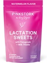 Pink Stork乳香甜品补充品,配有Fenugreek和Milk Saltle支持母乳供应的母乳喂养小吃----30个西瓜糖滴(包装May Vary)