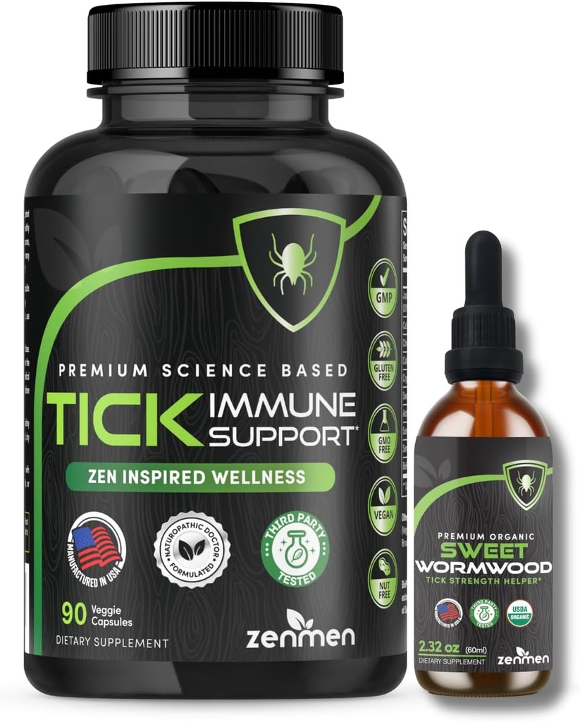 Zenmen Immune 支持套餐:滴答 Immune 支持和甜虫木丁
