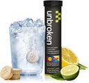 UNROKEN 9EAA/BCAA 回收药片(60% FREE-FORM/40% Di- & Tri-Peptides),加速恢复和减少肌肉疼痛的氨酸补充剂,男女后期和前期工作,10 Ser.,柠檬液