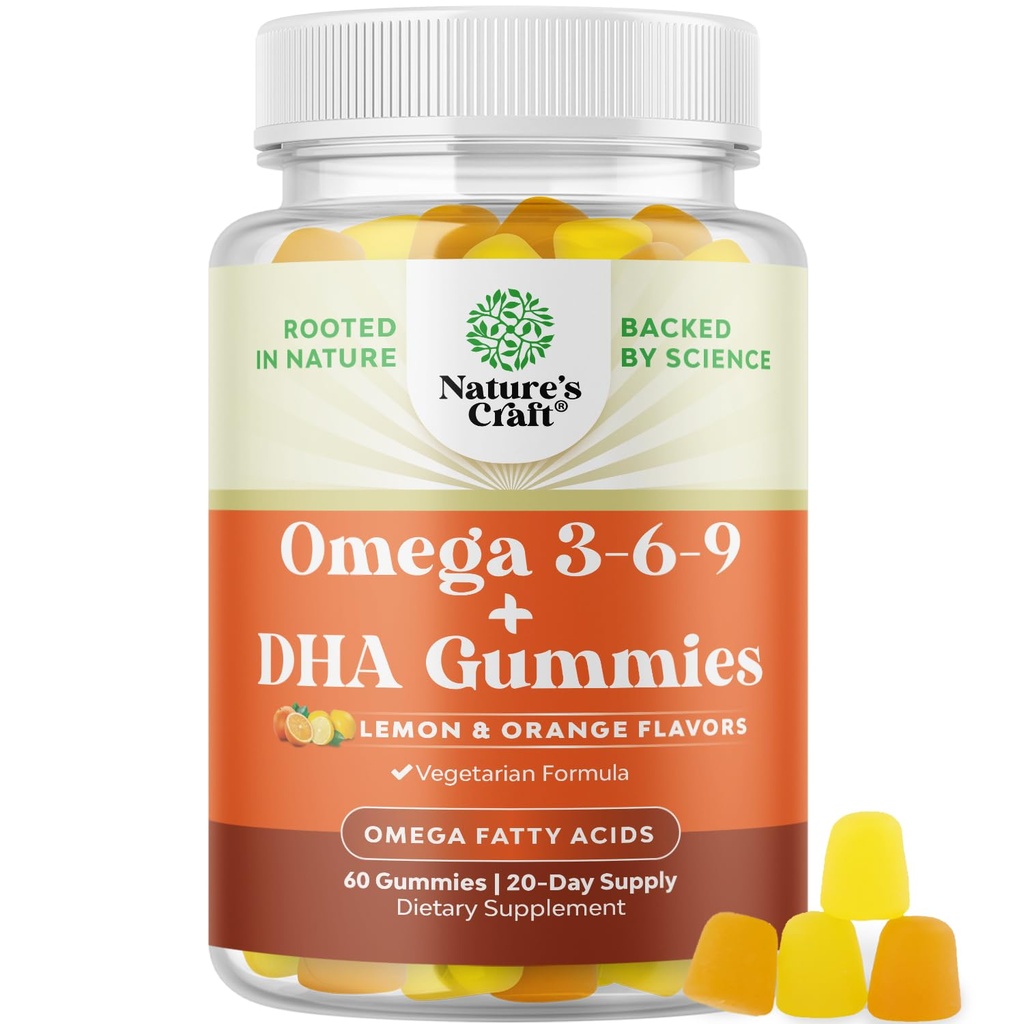 成人蔬菜 Omega 3 Gummys - 蔬菜 Omega 3 6 9 DHA Gummys for Brain Bone and Heart Health and 联合支持 - Burpless Halal Free Plant 补充 男子
